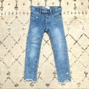 Old Navy girls skinny ballerina jeans raw hem